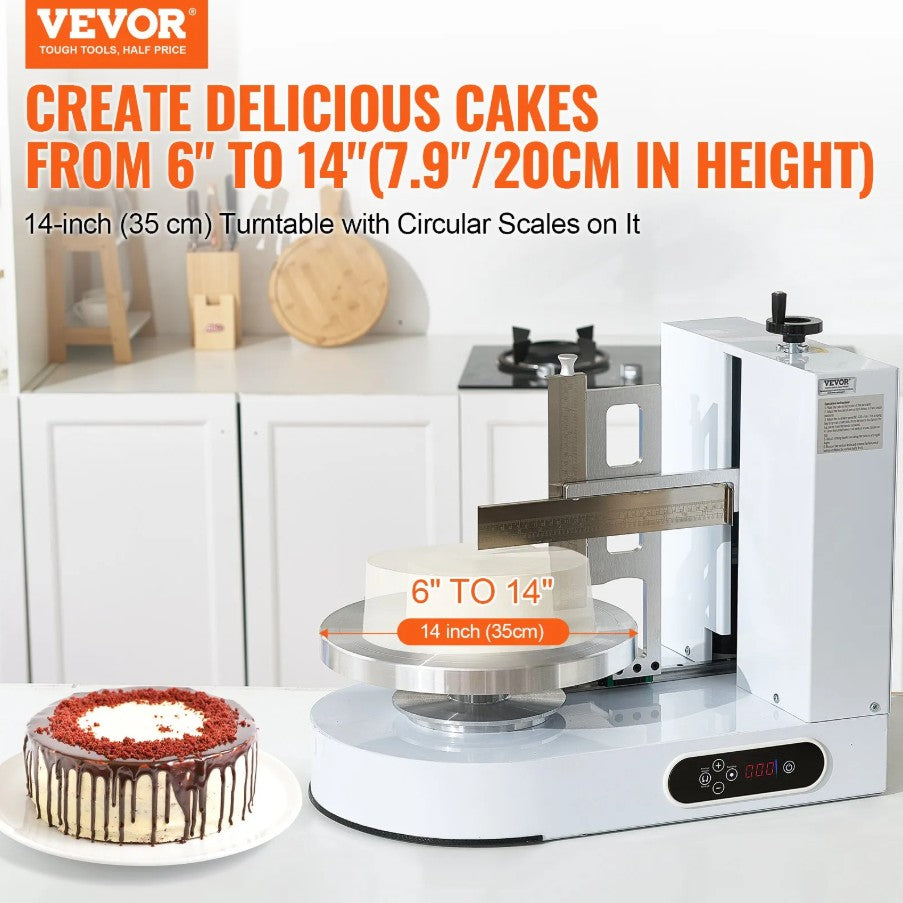 Vevor Cake Decorating Machine for 6"–14" Cakes with Adjustable-Speed Turntable New