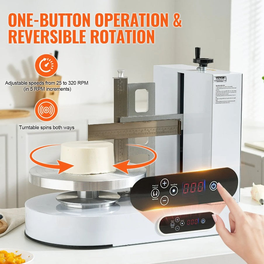 Vevor Cake Decorating Machine for 6"–14" Cakes with Adjustable-Speed Turntable New