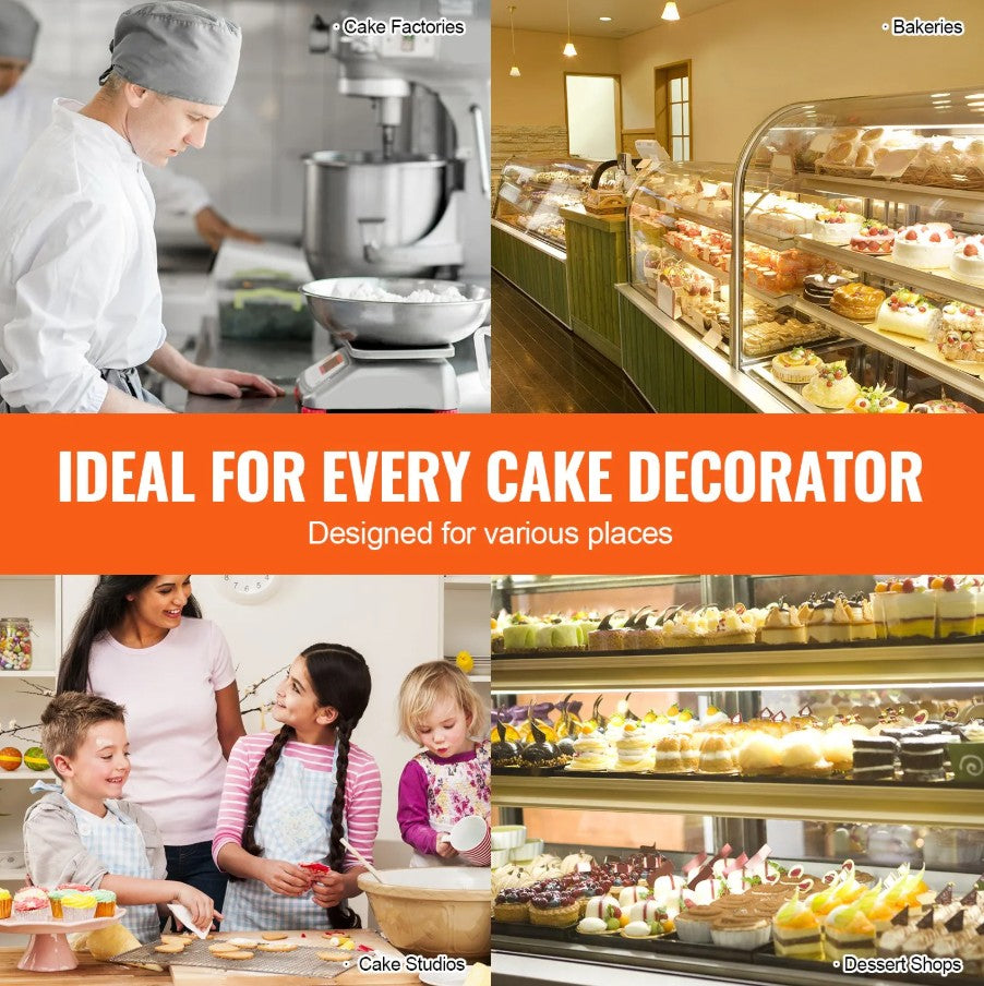 Vevor Cake Decorating Machine for 6"–14" Cakes with Adjustable-Speed Turntable New