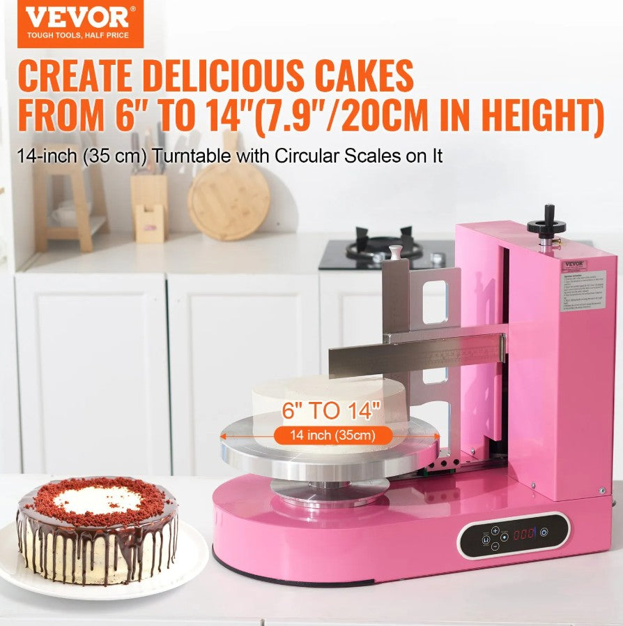 Vevor Cake Decorating Machine 6" to 14" Cake Frosting Spreader Adjustable Speed New