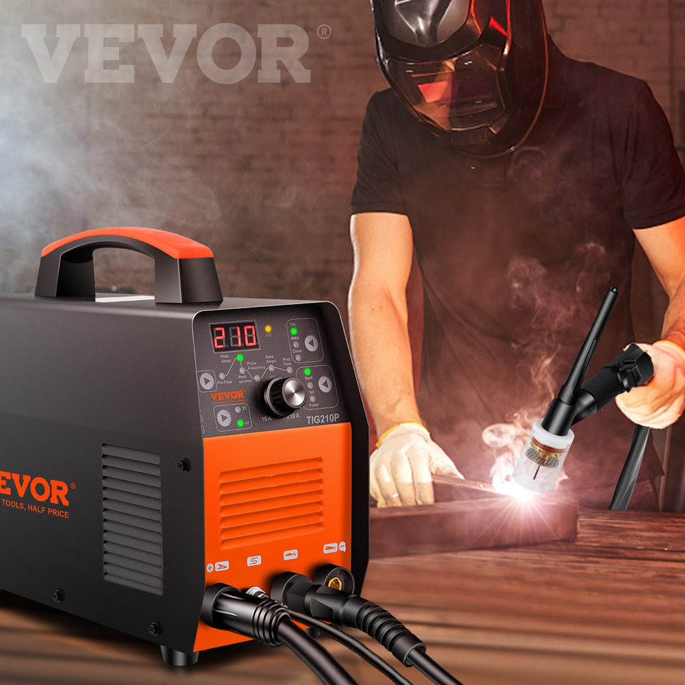 Vevor Welder 3-in-1 HF TIG Stick Clean 210A 110/220V Dual Voltage IGBT Inverter and Torch New