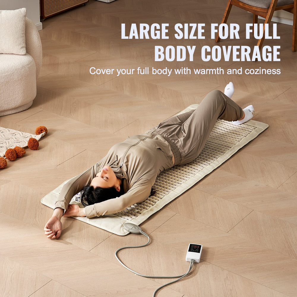 Vevor Far Infrared Heating Pad 72" x 24" Amethyst Gemstones Negative Ions and Adjustable Timer New