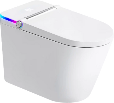 Yulika U5 Tankless Smart Bidet Toilet Elongated 1.28 GPF with LED Strip Auto Flush Heated Seat New