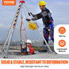 Vevor Confined Space Tripod Kit 1800 Lbs. Winch 7' Legs 98' Cable 32.8' Fall Arrester and Rescue Harness New