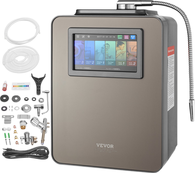 Vevor Water Ionizer Machine Home Alkaline Acidic Filtration 8 Plate 10000L Per Filter New