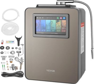 Vevor Water Ionizer Machine Home Alkaline Acidic Filtration 8 Plate 10000L Per Filter New