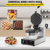 Vevor Commercial Bubble Waffle Maker 1200W Hexagonal 180° Rotatable Non-Stick 122-572°F New