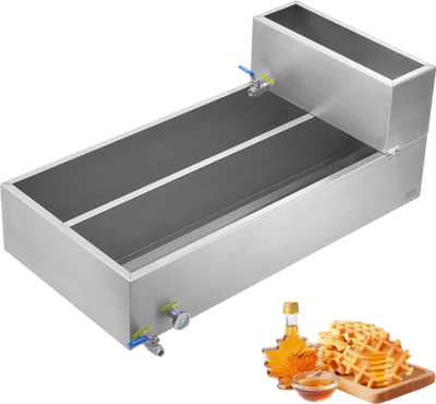Vevor Maple Syrup Evaporator Pan 47 Gal Capacity Stainless Steel with Valves and Thermometer New