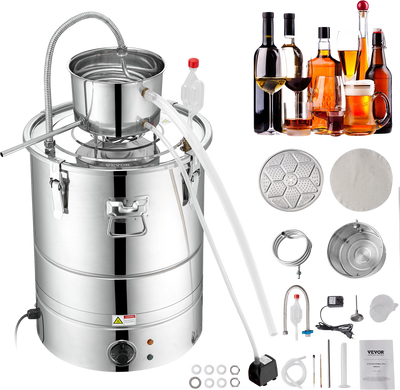 Vevor Alcohol Still 7.92 Gal 30 L Stainless Steel Distillery Kit for Whisky Wine Brandy New