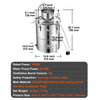 Vevor Alcohol Still 7.92 Gal 30 L Stainless Steel Distillery Kit for Whisky Wine Brandy New