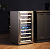 Vevor Dual Zone Wine Cooler 33-Bottle Freestanding Refrigerator with LED and Touch Control New