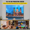 Vevor Projector Screen 120" 16:9 Manual Pull Up Portable 4K/8K Ultra HDR Indoor Outdoor New