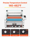 Vevor Electric 18 Hot Dog 7-Roller Grill Machine with Bun Warmer and Cover 1200W New