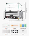 Vevor Electric 18 Hot Dog 7-Roller Grill Machine with Bun Warmer and Cover 1200W New