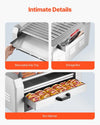 Vevor Electric 30 Hot Dog 11-Roller Grill Machine with Bun Warmer and Cover 1950W New