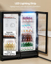 Vevor Commercial Beverage Refrigerator 5.7 Cu. Ft. Glass Door LED Lighting and Adjustable Shelves New