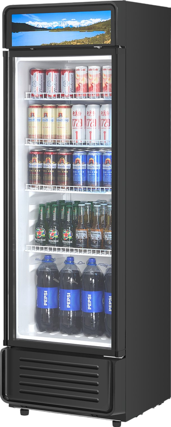 Vevor Commercial Beverage Refrigerator 9.7 Cu. Ft. Glass Door LED Lighting and Adjustable Shelves New