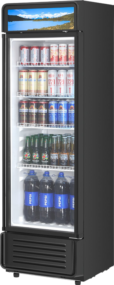 Vevor Commercial Beverage Refrigerator 9.7 Cu. Ft. Glass Door LED Lighting and Adjustable Shelves New