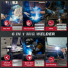 Arccaptain MIG165 Pro Welder 6-in-1 Gas/Gasless MIG Dual Voltage 120/240V New