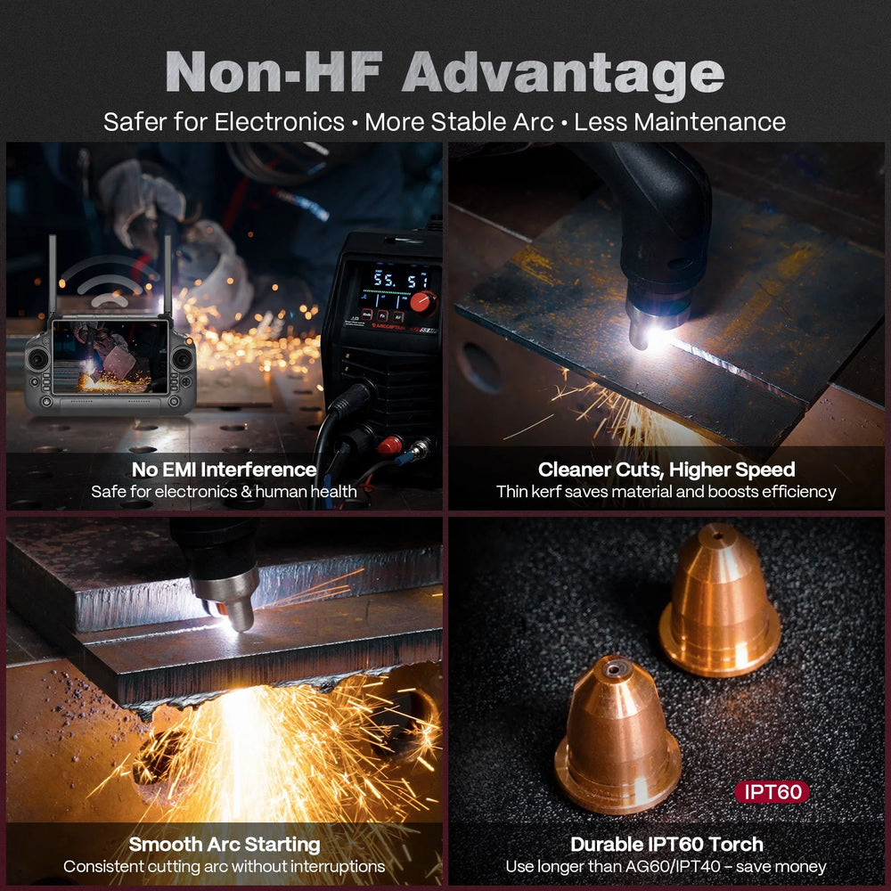 Arccaptain CUT55 MP Plasma Cutter Non-HF Pilot Arc 55 Amp 120V/240V New