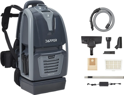 Dapper Supply Commercial Backpack Vacuum & Blower 1 Gal. Battery Powered with Accessories New