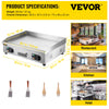 Vevor 28.7" Commercial Electric Griddle 110V 3000W Countertop Non-Stick Grill 122-572°F Stainless Steel New