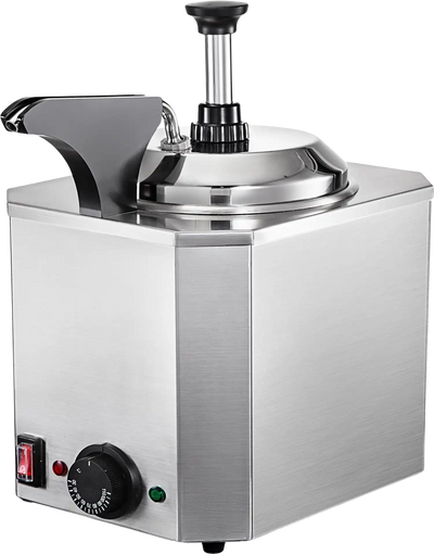 Vevor Cheese Warmer with Pump 2.4 Qt Capacity 650W Stainless Steel Dispenser 86°F-230°F Temperature New