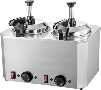 Vevor Cheese Warmer with Pump 4.8 Qt Capacity 1300W Stainless Steel Dispenser 86°F-230°F Temperature New