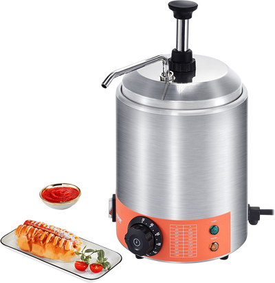 Vevor Electric Cheese Dispenser with Pump 2.3 Qt Commercial 86-230°F Adjustable Temperature 600W New