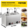 Vevor Cheese Warmer with Pump 4.8 Qt Capacity 1300W Stainless Steel Dispenser 86°F-230°F Temperature New