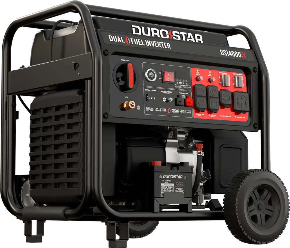 DuroStar 14,000 Watt Dual Fuel Open Frame Digital Inverter Generator