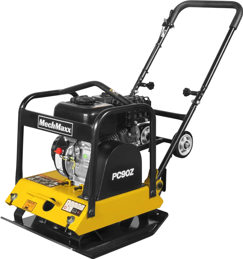 5.8 HP Vibratory Plate Compactor with Wheel Kit, 3600 lb Centrifugal Force for Soil, Gravel, Asphalt and Paver Base, PC90Z
