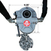 9' Tractor Backhoe Attachment with Mechanical Thumb,  15" Bucket,  ISO/SAE Switchable Controls,  Self-Contained Hydraulic System,  3 Point Hitch Cat.1 & 2,  25-100 HP,  BH860M