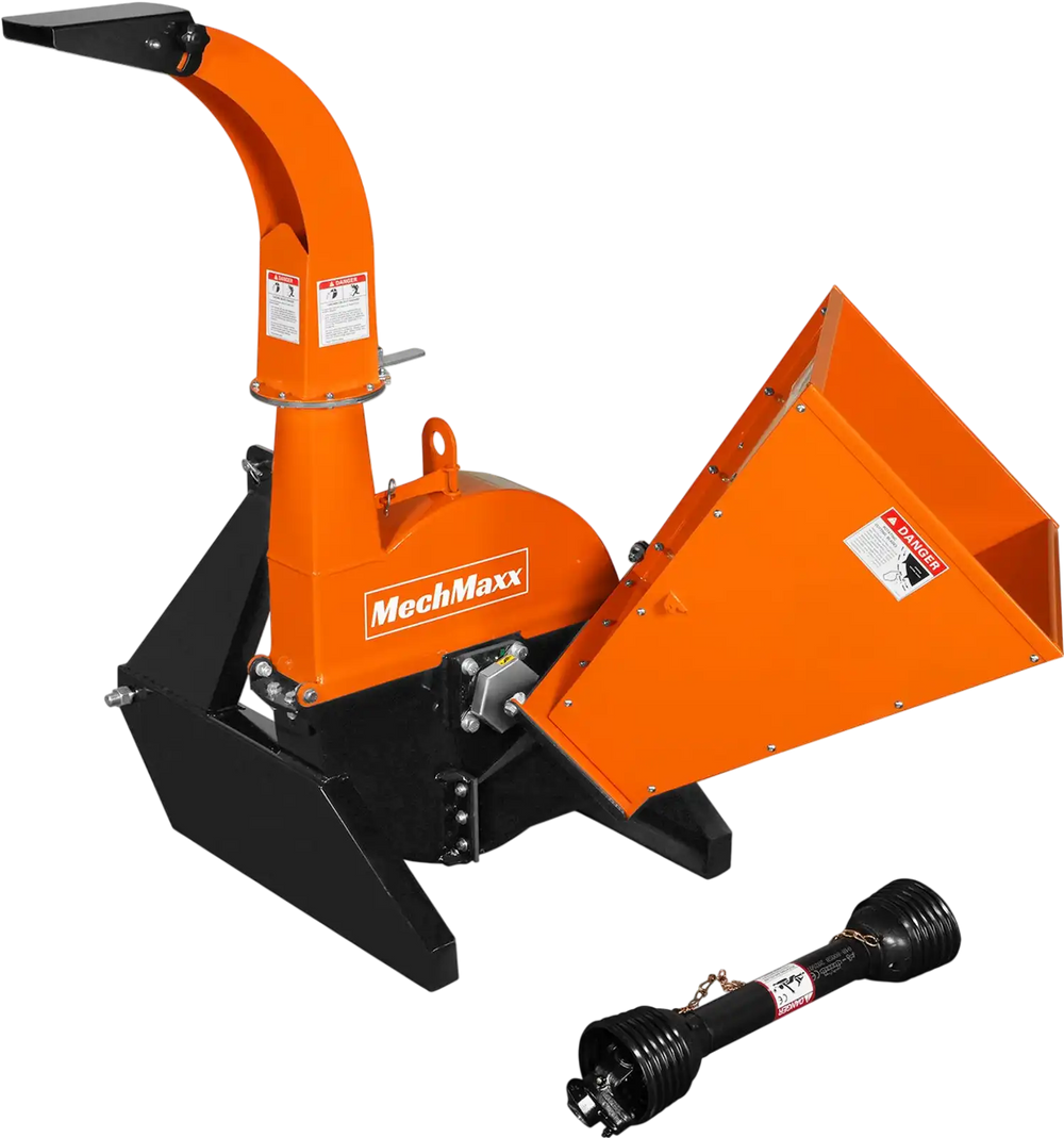 3 Point PTO Wood Chipper Attachment For Tractors Up To 45HP (PTO Shaft Included),  BX42S