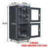1-10% RH Electronic Dry Cabinet 540L ESD Desiccator Cabinet Ultra-Low Humidity Storage,  EDC540C