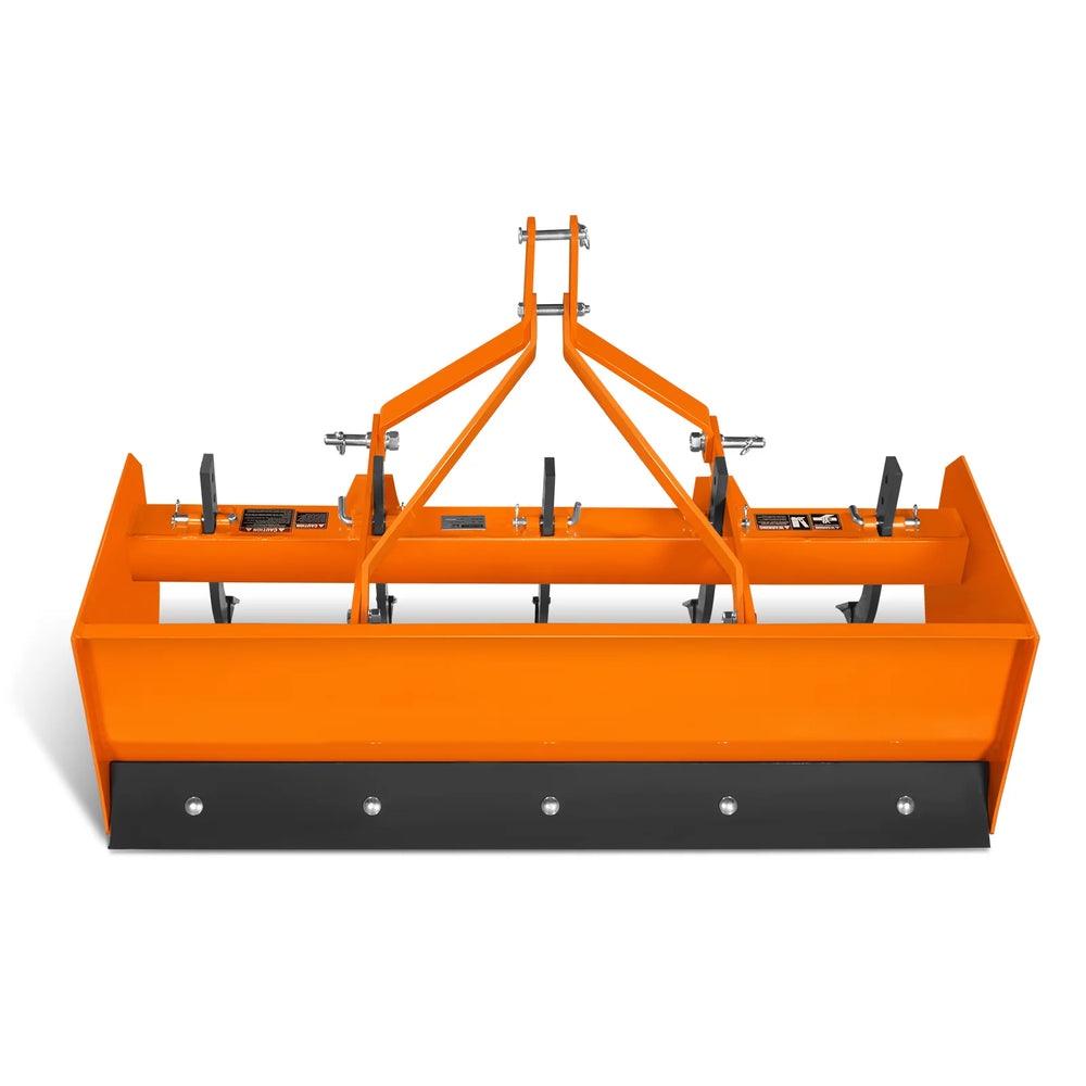 60" Box Blade Scraper with 5 Shanks 3 Point Hitch Tractor Attachment,  BB60