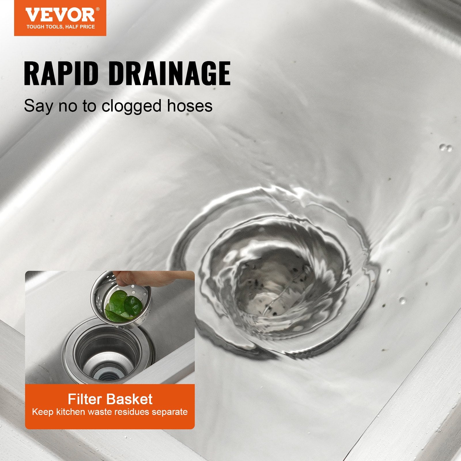 Vevor Stainless Steel Utility Sink 39.4