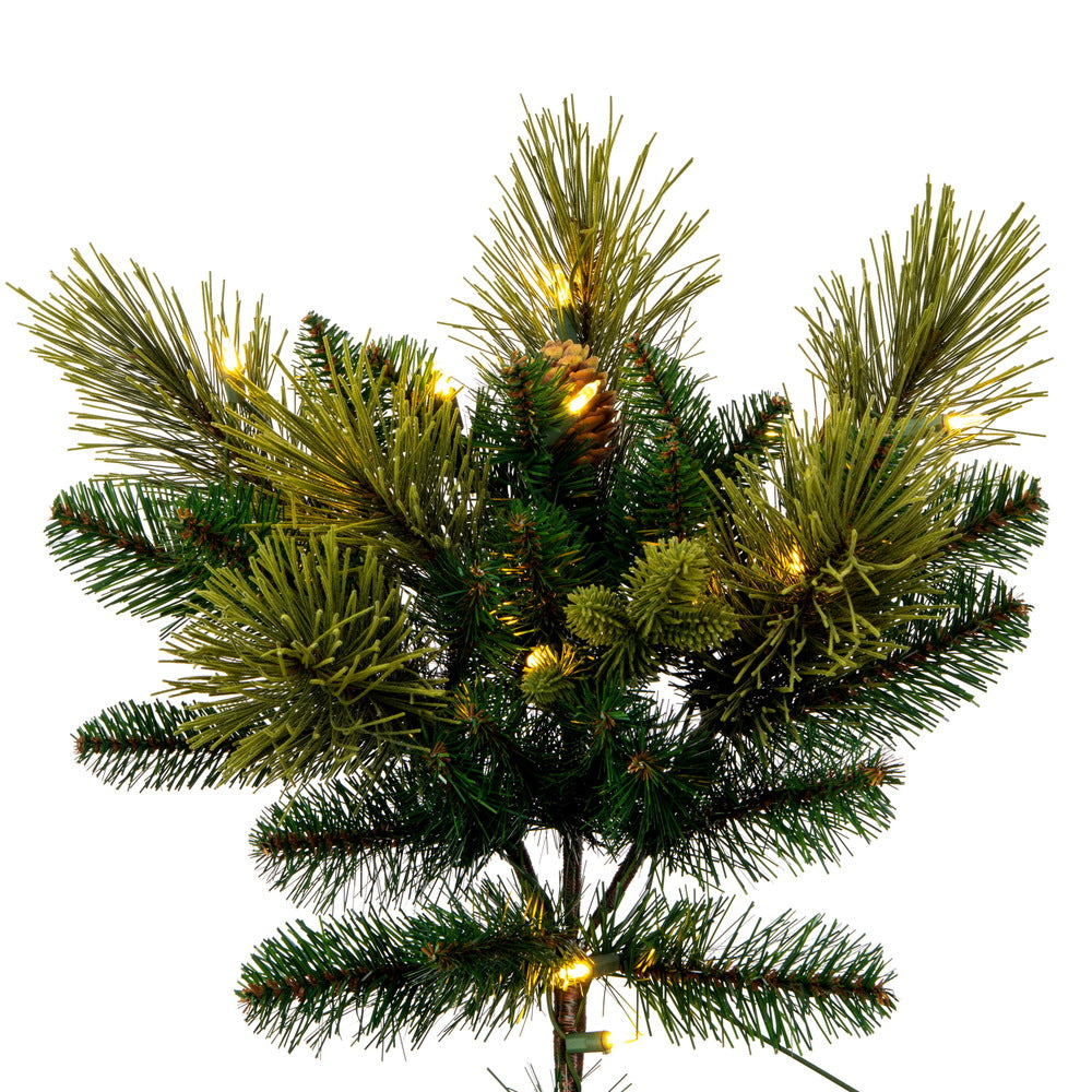 Vickerman Emerald Mixed Fir Artificial Christmas Tree 7.5' x 62" Warm White LED Lights New