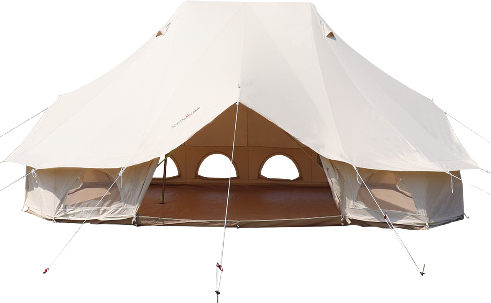 Vevor 6M Bell Tent 19.7' x 13.1' x 9.8' Yurt Beige Canvas Cotton For 8-12 People Portable 4 Season Teepee New
