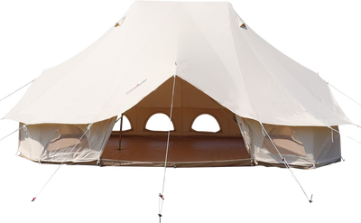 Vevor Bell Tent 6M 19.7' x 13.1' x 9.8' Yurt Beige Canvas Cotton For 8-12 People Portable 4 Season Teepee New