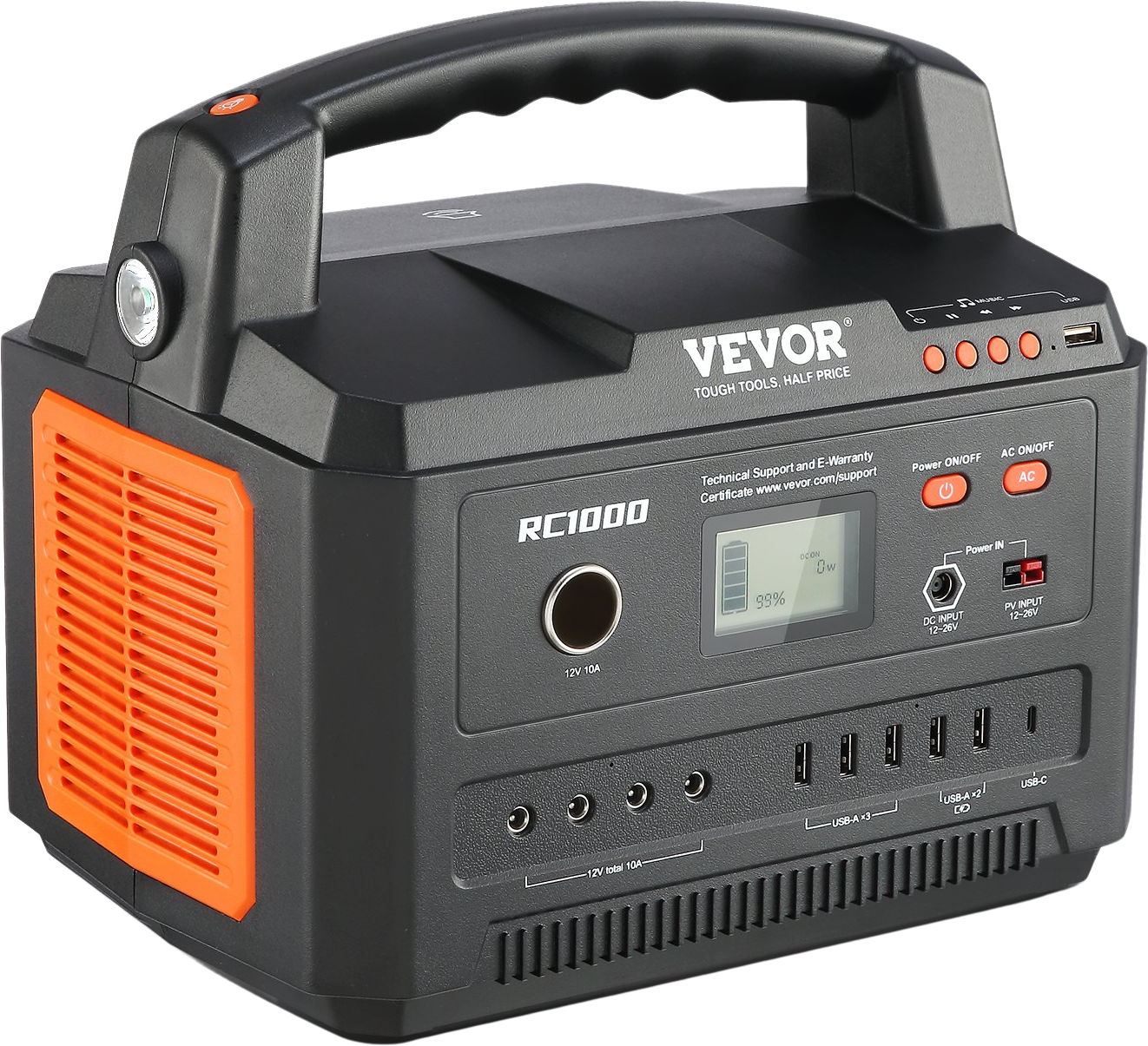 Vevor 999Wh/1000W Portable Power Station Solar Generator New