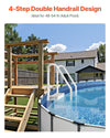 Vevor 4-Step Pool Ladder with Double Handrails Fits 48"-54" Pools 400 lb Capacity New