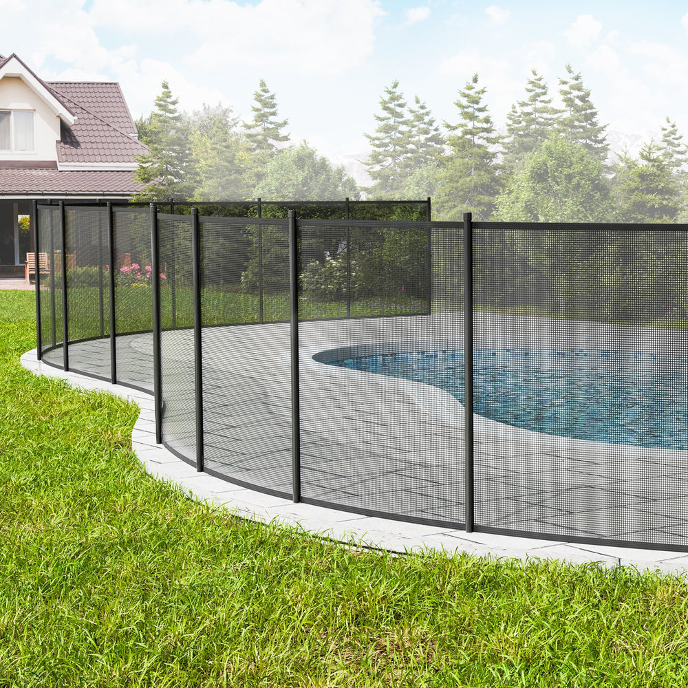 Vevor Pool Fence for Inground Pool 4' x 108' Black 340gms Teslin PVC Mesh Removable New