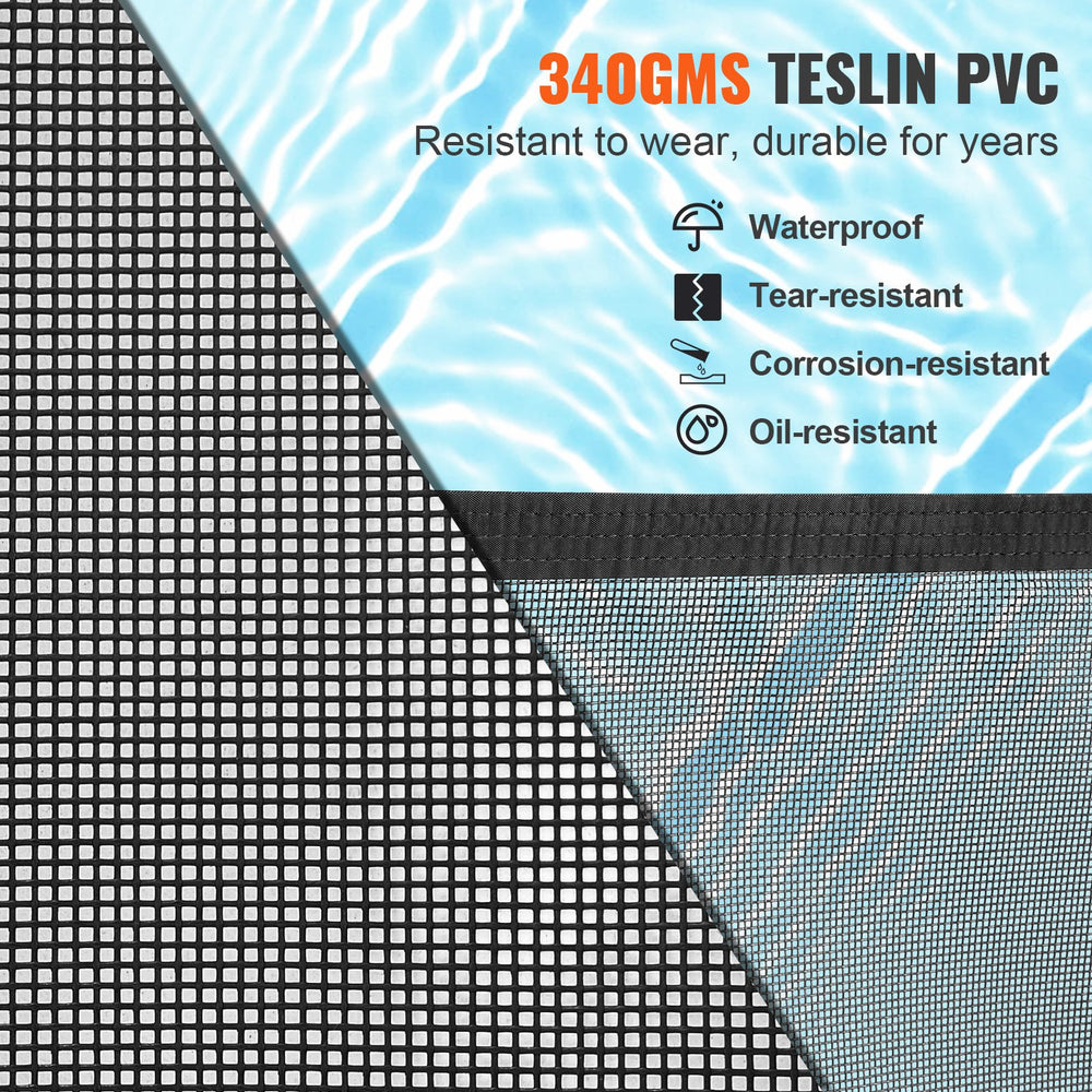 Vevor Pool Fence for Inground Pool 4' x 108' Black 340gms Teslin PVC Mesh Removable New