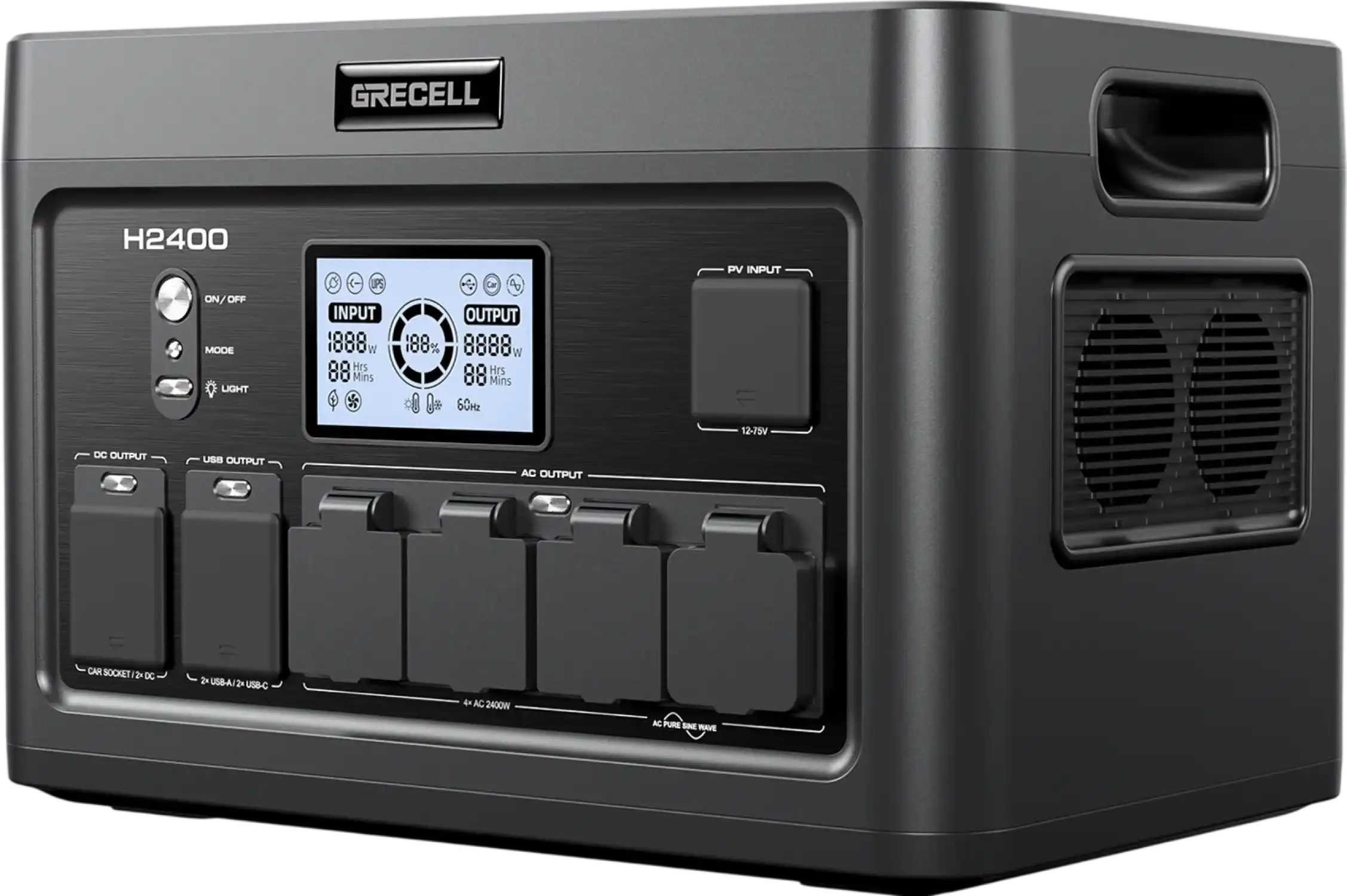 Grecell H2400 Portable Power Station 2400W 1843Wh New –