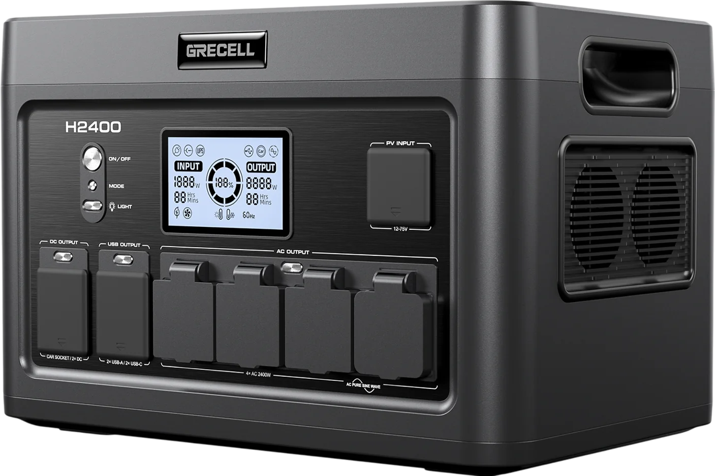 Grecell H2400 Portable Power Station 2400W 1843Wh New