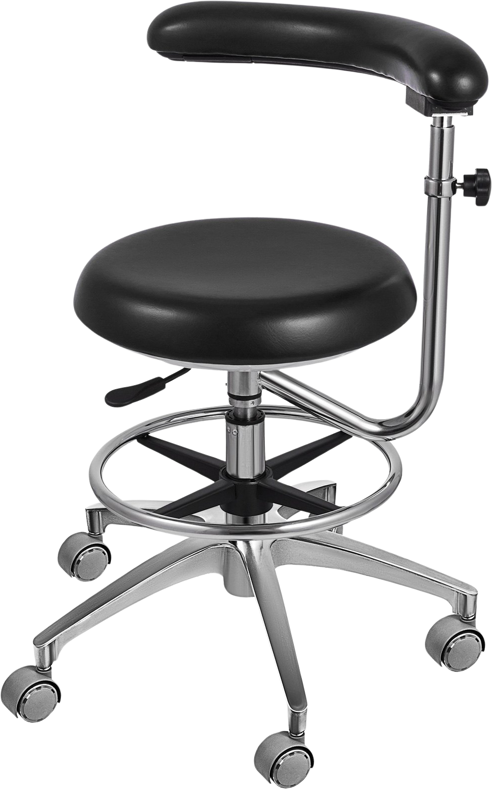 Vevor Dental Office Stool with 360° Armrest Rotation 18.9