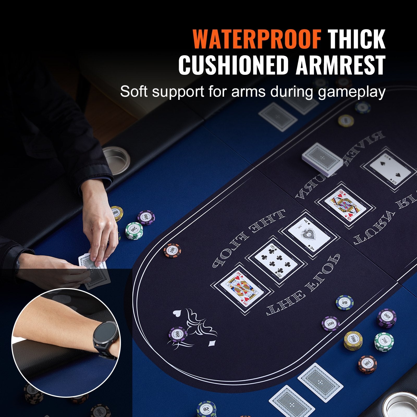 Vevor Poker Table 8-Player Foldable 72
