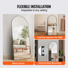 Vevor Full Length Mirror 71" x 32" Arched Floor Mirror with Stand Wall-Mounted Aluminum Alloy Frame New