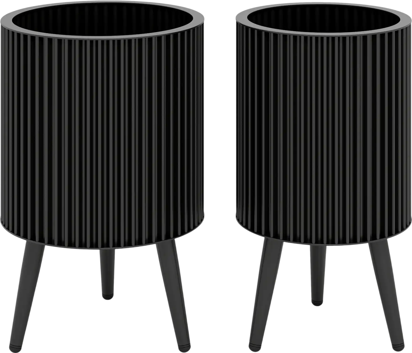 Costway Decorative Flower Pots with Stand Drainage Holes Set of 2 23887399 New